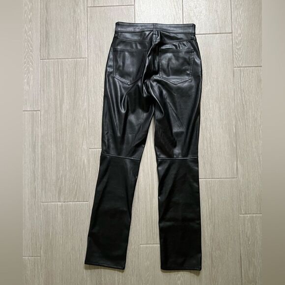 Gap High Rise Vegan Leather Vintage Slim Pants NWT size 2 L - Picture 6 of 10
